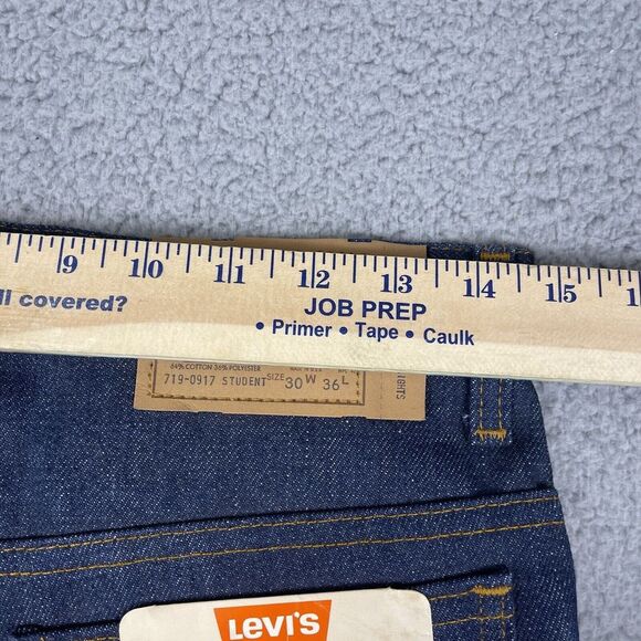 VTG Deadstock Levis Dura Plus Jeans Mens 28x36‎ Raw Denim Orange Tab Western 80s - Picture 14 of 15